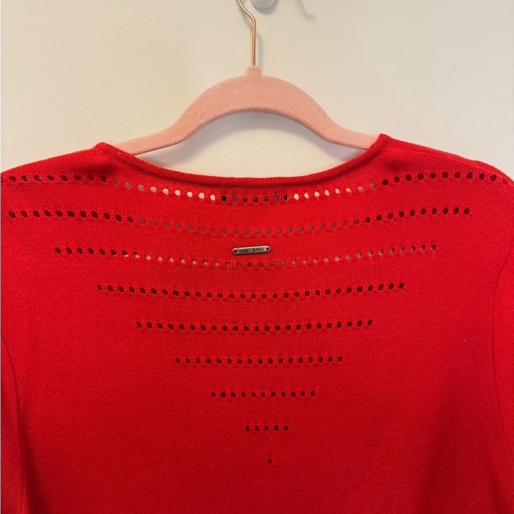 Saint James Nautical Red Cardigan - Picture 5 of 6